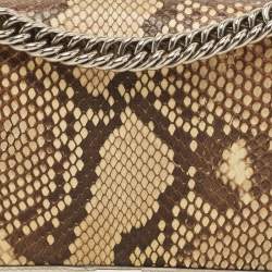 Pre Owned Fendi Multicolor Leather and Python Medium Kan I Top Handle Bag