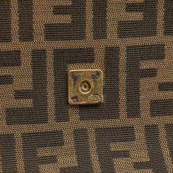 Fendi Tobacco Zucca Canvas Flap Crossbody Bag