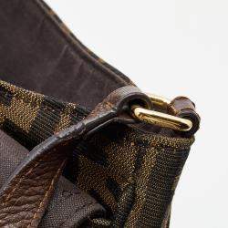 Fendi Tobacco Zucca Canvas Flap Crossbody Bag
