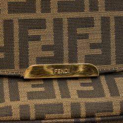 Fendi Tobacco Zucca Canvas Flap Crossbody Bag