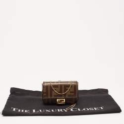 Fendi Tobacco Zucca Coated Canvas Nano Baguette Charm Bag