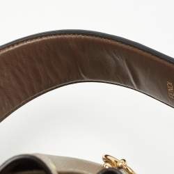 Pre Owned Fendi Grey Leather Mini Mon Tresor Drawstring Bucket Bag