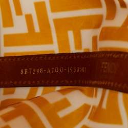 Pre Owned Fendi Orange/Brown Zucca PVC and Leather Mon Tresor Bucket Bag