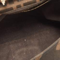 مملوكة مسبقًا Fendi Tobacco Zucca Canvas and Leather Maxi Baguette Flap Shoulder Bag