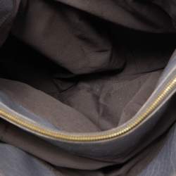 Pre Owned Fendi Light Blue Textured Leather Large Mia Hobo