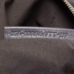 Pre Owned Fendi Light Blue Textured Leather Large Mia Hobo