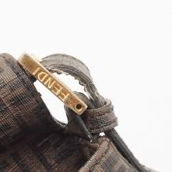 Pre Owned Fendi Tobacco Zuchinno Coated Canvas Mama Flap Shoulder Bag