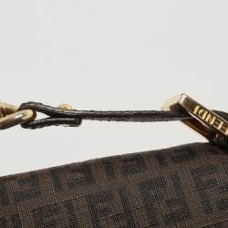 Pre Owned Fendi Tobacco Zuchinno Coated Canvas Mama Flap Shoulder Bag