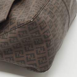 Pre Owned Fendi Tobacco Zuchinno Coated Canvas Mama Flap Shoulder Bag