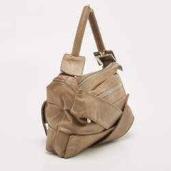 Pre Owned Fendi Beige Suede Hobo