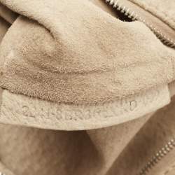 Pre Owned Fendi Beige Suede Hobo