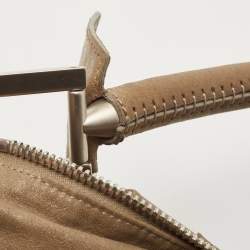 Pre Owned Fendi Beige Suede Hobo