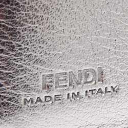 مملوكة مسبقًا Fendi Silver/Tobacco Zucca Leather Micro F Trifold Wallet