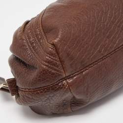 Pre Owned Fendi Brown Leather Baby Spy Bag