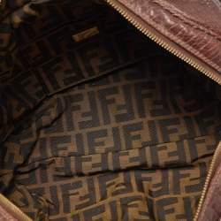 Pre Owned Fendi Brown Leather Baby Spy Bag