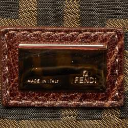 Pre Owned Fendi Brown Leather Baby Spy Bag