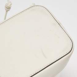 Pre Owned Fendi Off White Zucca PVC and Leather Mini Mon Tresor Bucket Bag