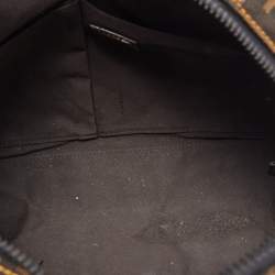 Fendi Brown Zucca Canvas and Coated Canvas Boston Bag