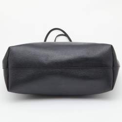 Pre Owned Fendi Black/Blue Leather Monster Roll Tote