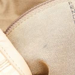 Pre Owned Fendi Beige Zucchino Coated Canvas and Leather Chiusura Hobo