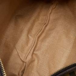 Pre Owned Fendi Brown Zucca Canvas and Leather Spy Hobo Bag