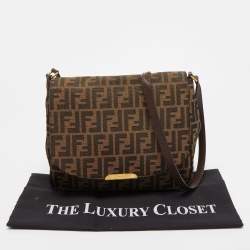 Fendi Tobacco Zucca Canvas Messenger Bag