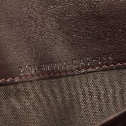 Pre Owned Fendi Tobacco Zucca Canvas and Leather FF Flap Continental Wallet