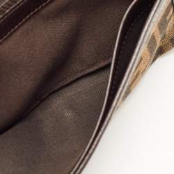 Pre Owned Fendi Tobacco Zucca Canvas and Leather FF Flap Continental Wallet