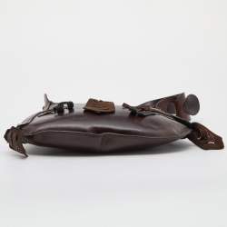 Pre Owned Fendi Brown Leather Oyster Hobo
