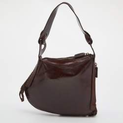 Pre Owned Fendi Brown Leather Oyster Hobo