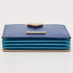 Pre Owned Fendi Tri Color Leather Gusset Card Holder