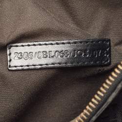 Fendi Black Zucchino Fabric and Leather Small Forever Bauletto Boston Bag