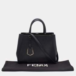 Pre Owned Fendi Black Leather Medium 2Jours Tote