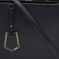 Pre Owned Fendi Black Leather Medium 2Jours Tote