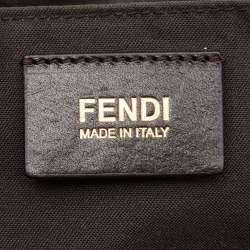 Pre Owned Fendi Metallic Zucca Lurex Fabric Mia Hobo