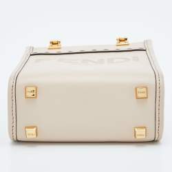 Pre Owned Fendi Pink Leather Mini Sunshine Tote