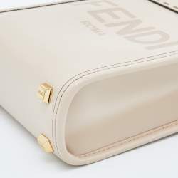 Pre Owned Fendi Pink Leather Mini Sunshine Tote