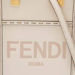 Pre Owned Fendi Pink Leather Mini Sunshine Tote