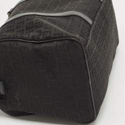 مملوكة مسبقًا Fendi Black Canvas and Leather Forever Bauletto Boston Bag