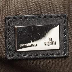 مملوكة مسبقًا Fendi Black Canvas and Leather Forever Bauletto Boston Bag