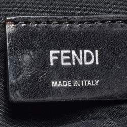 Pre Owned Fendi Black Nylon and Leather Mini Monster Eye Backpack