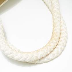 مملوكة مسبقًا Fendi Off White Perforated Patent Leather Chef De Jour Bag