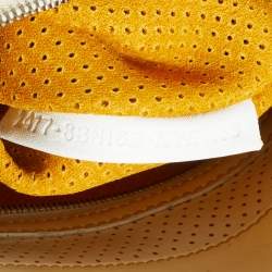 مملوكة مسبقًا Fendi Off White Perforated Patent Leather Chef De Jour Bag