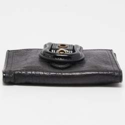 Pre Owned Fendi Black Leather and Patent Leather B Wallet