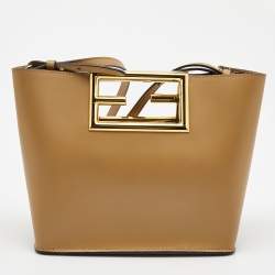 Fendi Tan Leather Small The Way Shoulder Bag