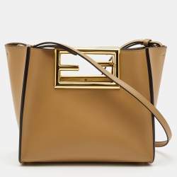 Fendi Tan Leather Small The Way Shoulder Bag