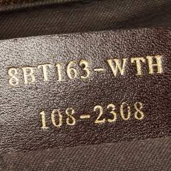 Pre Owned Fendi Tobacco Zucca Canvas and Patent Leather Mia Flap Shoulder Bag