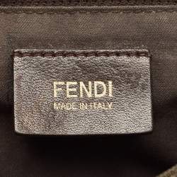 Pre Owned Fendi Tobacco Zucca Canvas and Patent Leather Mia Flap Shoulder Bag