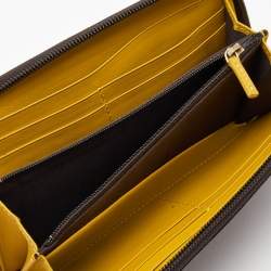 Pre Owned Fendi Multicolor Zucchino Coated Canvas Zip Around Wallet