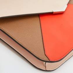 Pre Owned حقيبة كلتش فندي غطاء مظروف 2 جور جلد متعدد الألوان